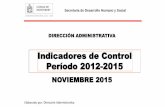 Indicadores de Control Período 2012-2015 - Monterreyportal.monterrey.gob.mx/.../indicadores.pdfIndicadores de Control Período 2015-2018 NOVIEMBRE 2015 Secretaria de Desarrollo Humano