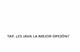 TAP. ¿ES JAVA LA MEJOR OPCIÓN?gtts.ehu.es/German/Docencia/1819/TAP/temas/(1)TAP18+.pdf* Microsoft Java Virtual Machine (MS JVM) from Microsoft * PERC from Aonix is a real time Java
