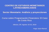 CENTRO DE ESTUDIOS MONETARIOS LATINOAMERICANOS … · 2019-09-09 · CENTRO DE ESTUDIOS MONETARIOS LATINOAMERICANOS Sector Monetario: Análisis y proyecciones Curso sobre Programación