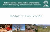 Módulo 1: Planificación - BGCI · Después puedes empezar el Módulo 2 (Evaluación de la Población) Our Mission is to mobilise botanic gardens and engage partners in securing
