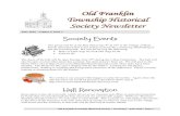OOOOllldddd FFFFrrrraaaannnnkkkllliiiinnnn … · 2018-08-28 · Plain Cenex Consumer Co-Op P.O. Box 608 Sauk City, WI 53583 . Old Franklin Township Historical Society – Newsletter