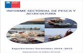 INFORME SECTORIAL DE PESCA Y ACUICULTURA · Informe Sectorial de Pesca y Acuicultura 2015- 6 Tabla II. Exportaciones pesqueras por línea de producto a Diciembre 2014-2015 ... Total