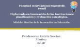 Profesora: Estela Socías Muñoz 2018trapolandia.cl/web/wp-content/uploads/2018/08...La gestión educativa al servicio de la innovación. • Gento Palacios, S. (1996). Instituciones