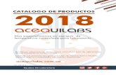 CATALOGO DE PRODUCTOS 2018 - acequilabs.com.co · De ante mano le agradecemos el tiempo que se toma para revisar este catalogo de productos. Son productos con mano de obra netamente
