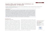 w À ] Factor VIIa and Factor IXa Inhibitors as Anticoagulants: A … · 2017-01-11 · Factor VIIa and Factor IXa Inhibitors as Anticoagulants: A Review Kumbhar Santosh Sahadeo,
