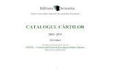 CATALOGUL CĂRŢILOR - Sapientia I.49 - Catalogul Editurii Scientia.pdf · Subiecte tratate 1. 1. Albert-Lőrincz Enikő Problemele metodologice ale muncii în grup (A csoportokkal