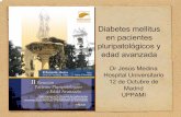 Diabetes mellitus en pacientes pluripatológicos y edad avanzada · La disfunción endotelial observada en la diabetes mellitus es similar a la asociada al envejecimiento, efecto