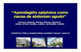 “Apendagitis epiploica como causa de abdomen agudo”€¦ · en nuestro servicios con clínica de abdomen agudo inespecífico y que fueron diagnosticados como apendagitis epiploica