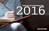UAB Barcelona · 3 Informe Integrado Bankinter 2016 Hitos del año Beneficio neto 490,1 M€ Índice de mor osidad 4,01% Mar gen de int ereses 979,0 M€ Saldos en Cuentas nómina