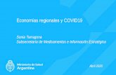 Economías regionales y COVID19iiep-baires.econ.uba.ar/uploads/eventos/354/archivos/2.pdf · Economías regionales y COVID19 Sonia Tarragona Subsecretaria de Medicamentos e Información
