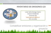 INVENTARIO DE EMISIONES GEI · de emisiones GEI INTE-ISO 14064-2: Proyecto de reducción de emisiones o aumento de remociones (mercados mundiales de carbono) INTE-ISO 14064-3: Verifica