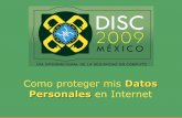 Como proteger mis Datos Personales en Internet · Protección de Datos Personales (Publicado en el Boletín Oficial del 3/12/2001, Número 29787). CHILE: Ley Núm. 19.628 sobre Protección