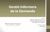 Gestió Infermera de la Demanda · Alba Brugués i Brugués Adjunta a direcció CASAP Jornada “Aliança professional per una ... •Es defineix la “gestió infermera de la demanda”