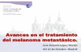 Avances en el tratamiento del melanoma metastásico....2011/12/19  · 2 Melanoma metastásico - 2010 • Incidencia global en ascenso • Edad de inicio menor que otros tumores •