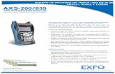 AXS-200/635 Equipo de Pruebas de Triple Uso de IP, ADSL2+, … · Garantía de servicio de DSL, IPTV y VoIP mediante el uso de una extensa gama de métricas como velocidades de enlace