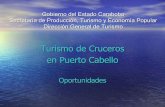 Turismo de Cruceros en Puerto Cabello - ALValv-logistica.org/docs/Expoportuaria2009GobCar.pdf · 2009-03-30 · Turismo de Cruceros • Hablar del turismo de cruceros es hablar de