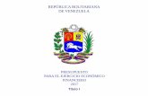 REPÚBLICA BOLIVARIANA DE VENEZUELA · 2017-02-21 · Constitución de la República Bolivariana de Venezuela, y los numerales 2 y 11 del artículo 236 ejusdem, en concordancia con