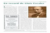 AMICS I MESTRES En record de Lluís Escaler · L luís Escaler i Espunyes1, fill de Francesc Escaler i Espuñes i de Victòria Espuñes i Òrrit, neix a ca ... n’és el primer president.