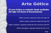 Arte GóticoArte Gótico€¦ · Arte GóticoArte Gótico Gótico arcaico: segunda mitad del siglo XII Gótico radiante: segunda mitad del XIII y primera del XIV Gótico flamígero: