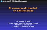El consumo de alcohol en adolescentes - AdafadConsumo de alcohol y botellónlimites Adolescentes 14-18 años • La bebida más habitual es el Vodka, que bebe casi la mitad de la muestra