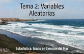 Tema 2: Variables Aleatoriasestadistica-dma.ulpgc.es/estadFCM/pdf/Tema 2_Variables... · 2019-06-19 · Tema 2: Variables Aleatorias Estadística. Grado en Cien cias del Mar. 1 .