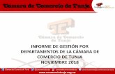 INFORME DE GESTIÓN POR DEPARTAMENTOS DE LA CÁMARA DE COMERCIO DE …€¦ · Comercio de Tunja, la II Jornada de conciliación gratuita y el evento comercial Se realizo Punto Móvil
