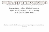 Lector de Códigos de Barras 1D USB MTS-GROWamitosai.com/descargas/MTS-GROW-Manual.pdf · Lector de Códigos de Barras 1D USB MTS-GROW Manual del usuario y programación V2.0 Inspired
