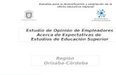 Región Orizaba-Córdoba · 2012-10-29 · Región Orizaba-Córdoba 37 Satisfacción con el desempeño profesional del egresado v El 75.9% considera que el egresado adquiere la formación