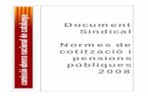Document Sindical Normes de cotització i pensions ... · normes de cotització i pensions públiques 2008 3 Índex normes de cotitzaciÓ i. bases i tipus de cotitzaciÓ 1. rÈgim