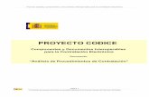 PROYECTO CODICE - contrataciondelestado.escontrataciondelestado.es/codice/1.0/doc/CODICE 1.0...Proyecto CODICE, Componentes y Documentos Interoperables para la Contratación Electrónica