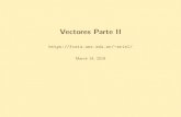 Vectores Parte IIariel/clases/vectores1.pdf · Angulo entre vectores´ Proyeccio´n ortogonal Producto escalar Cosenos directores Problema: Determinar componentes de ~v. Representaci´on