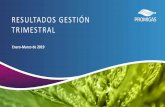 RESULTADOS GESTIÓN TRIMESTRAL · 2019-05-24 · RESULTADOS GESTIÓN TRIMESTRAL Promigas, S.A., E.S.P. es un emisor de valores en Colombia, inscrito en el Registro Nacional de Valores