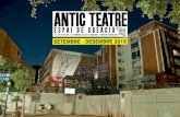 SETEMBRE - DESEMBRE 2015 - Antic Teatre · SETEMBRE - DESEMBRE 2015. ... En aquesta nova etapa iniciada al 2015, l’Antic Teatre es responsabilitza de la gestió integral del pressupost