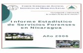 Informe Estadístico de Servicios Forenses en Nicaragua · INFORME ESTADÍSTICO DE SERVICIOS FORENSES EN NICARAGUA.AÑO 2006 Corte Suprema de Justicia - Instituto de Medicina Legal