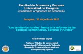 Facultad de Economía y Empresa Universidad de Zaragoza ... · Universidad de Zaragoza (Cuadernos Aragoneses de Economía) Zaragoza, 20 de junio de 2013 “Los territorios rurales