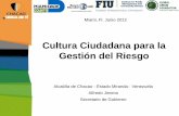 Cultura Ciudadana para la Gestión del Riesgo · Ordenanza para la Regulación de Construcciones y Obras en las Vías Públicas que afecten los Bienes del Dominio Publico del Municipio