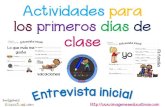 Actividades para los primeros dias de clase · Actividades para los primeros dias de clase