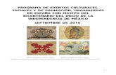 PROGRAMA DE EVENTOS CULTURALES, SOCIALES Y ...embamex.sre.gob.mx/.../id16/programa_bicentenario.pdfPROGRAMA DEL BICENTENARIO DEL INICIO DE LA INDEPENDENCIA DE MÉXICO Martes 31 de