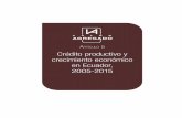 Artículo Crédito productivo y crecimiento económico en Ecuador, …valoragregado.ec/articulos/ValorAgregado09 - Art 5. Lopez... · 2018-07-03 · Crédito productivo y crecimiento