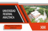 Propuesta Cátedra UNESCO...Propuesta de una Cátedra UNESCO en el área de Manejo de Aguas Dulces Tropicales organizado y liderado por Universidad Regional Amazónica Ikiam con el