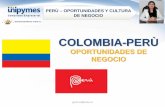COLOMBIA-PERÙ · 2016-10-27 · PERÙ – OPORTUNIDADES Y CULTURA DE NEGOCIO gerencia@coex.co • La inflación general, paso de un punto máximo de 4,6 % a principios de año, a