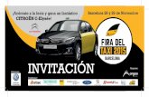 INVITACIÓN · INVITACIÓN Organiza: Colaboran: Patrocina: Parking gratuito NOVA UBICACIÓ!! ¡¡NUEVA UBICACIÓN!! Passeig Olímpic, 5-7 (Montjuïc) 08038 Barcelona Estadi Olímpic