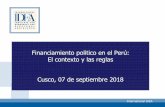 Financiamiento politico en el Perú: El contexto y las ...fundacionmohme.org/wp-content/uploads/2020/06/Cusco-Pilar-Tello.pdfDurante el quinquenio posterior a la mencionada elección.