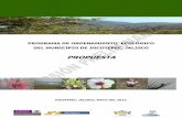 PROGRAMA DE ORDENAMIENTO ECOLÓGICO DEL MUNICIPIO DE ... · Programas de Ordenamiento Ecológico Local emitidos por la Semarnat (2010) y los métodos y procedimientos que se describen