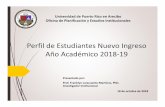 Perfil Nuevo Ingreso 2018-19 - Universidad de Puerto Rico ...docs.upra.edu/opei/pdf/estudios_institucionales/... · De acuerdo al cuestionario. ... • 8% trabajan actualmente a tiempo
