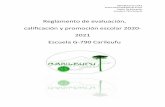 Reglamento de evaluación, calificación y promoción escolar 2020- … · REPUBLICA DE CHILE Ilustre Municipalidad de Pucón Depto. De Educación Escuela G-790 Carileufu Reglamento