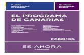 EL PROGRAMA DE CANARIAS · 2016-06-15 · 11 Canarias es una Comunidad Autónoma con unas características especiales. Formamos parte de un Estado del que nos separan casi 1000 kilómetros