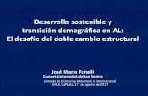 Desarrollo sostenible y transición demográfica en AL: El ... · Desarrollo sostenible y transición demográfica en AL: El desafío del doble cambio estructural José María Fanelli