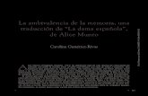 La ambivalencia de la memoria, una traducción de “La dama ...La ambivalencia de la memoria, una traducción de “La dama española”, de Alice Munro A lice Munro (Wingham, Ontario,