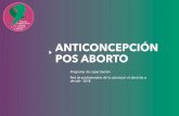 Programa de capacitación Red de profesionales de la salud por el … · 2019-12-29 · Necesidad anticonceptiva post aborto Retorno a la fertilidad: •Desde el día 11 •Típicamente
